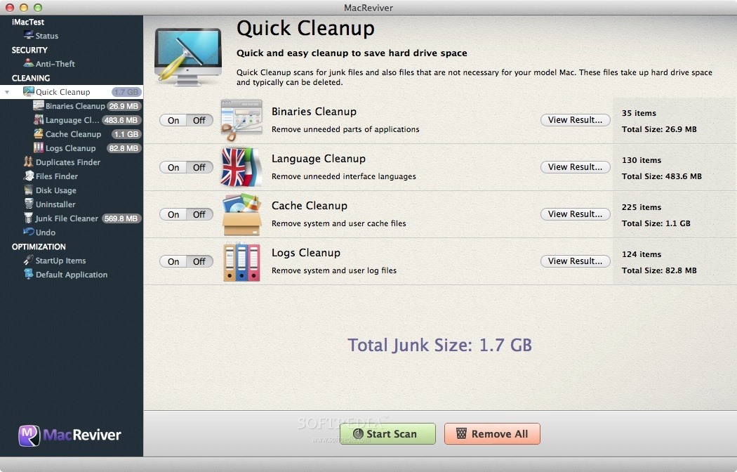 Mac Reviver clean up